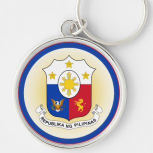 Philippines Coat of Arms Circle Shape Keychain