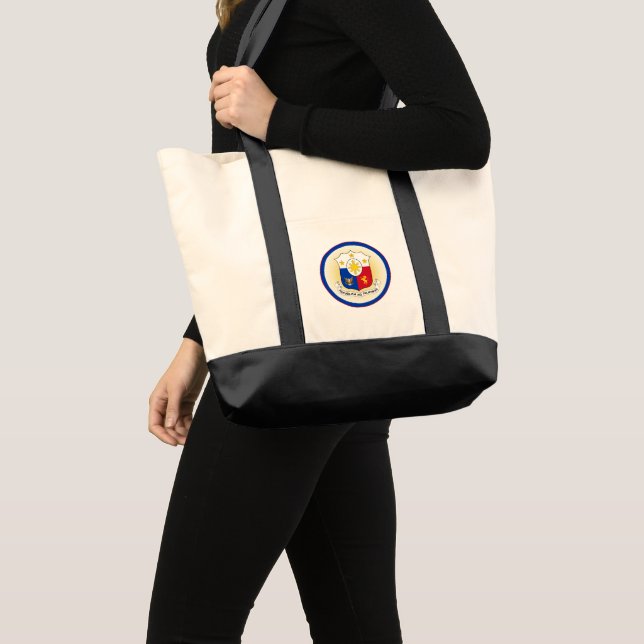 Philippines Coat of Arms Circle Shape Tote Bag (Front (Product))