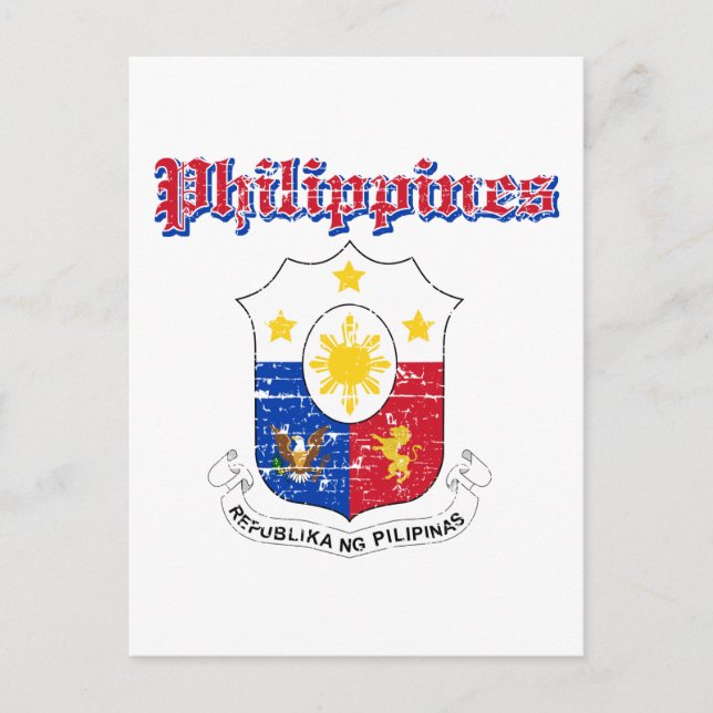 Philippines coat of arms designs postcard (Front)