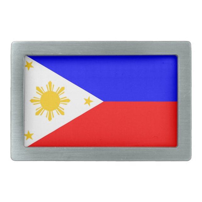 philippines country flag belt buckle (Front)