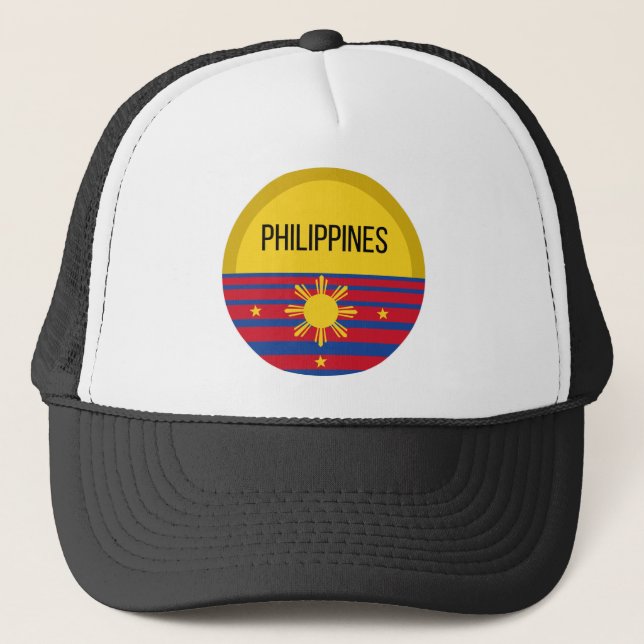 Philippines Cute Design Ideas Pattern Sunset Trucker Hat (Front)