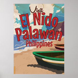 Philippines,El Nido, Palawan Travel poster. Poster