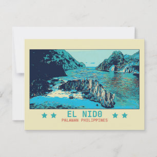 Philippines, El Nido Palawan wonder of nature Post Postcard