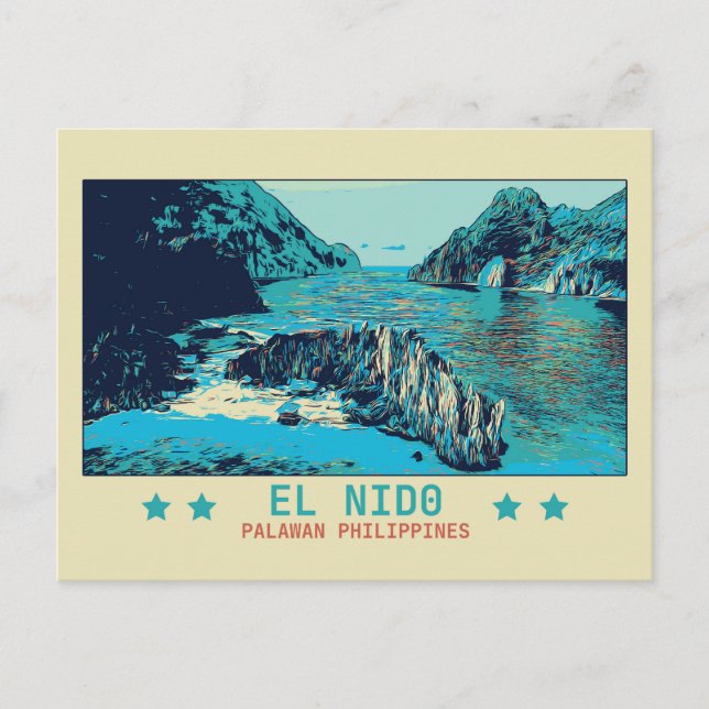 Philippines, El Nido Palawan wonder of nature Post Postcard (Front)