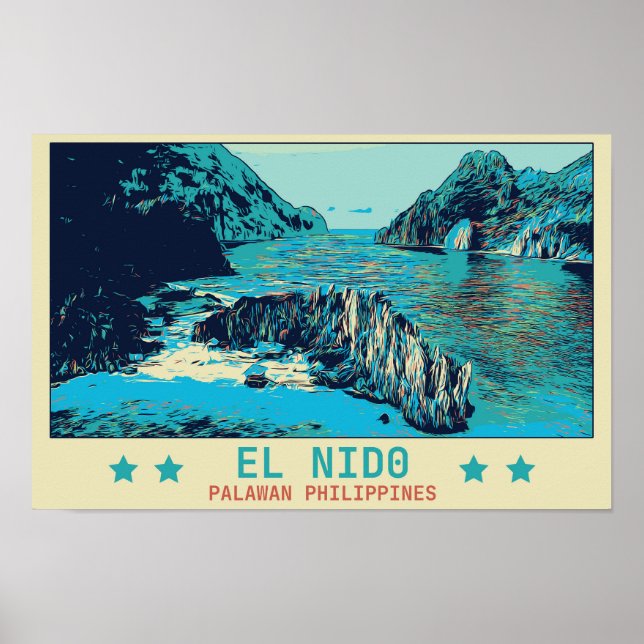 Philippines, El Nido Palawan wonder of nature Post Poster (Front)
