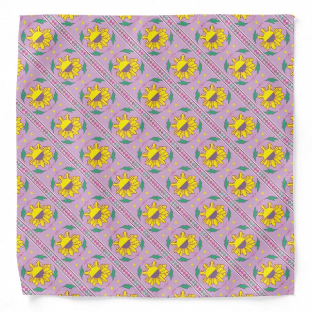 Philippines Filipina Pilipina Girly Floral Bandana (Front)