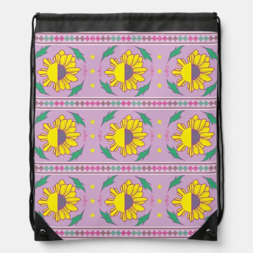 Philippines Filipina Pilipina Girly Floral Drawstring Bag