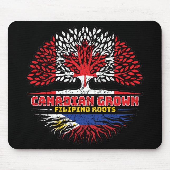 Philippines Filipino Canadian Canada Tree Roots Fl Mouse Pad (Front)
