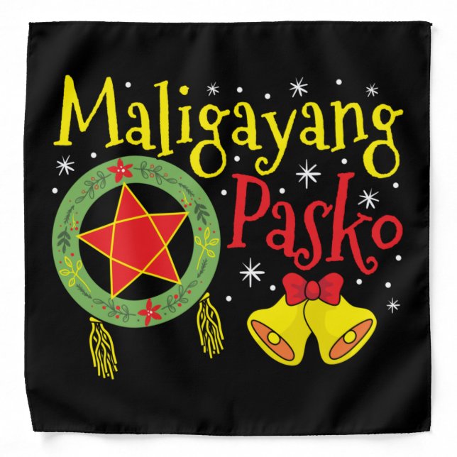 Philippines Filipino Christmas Maligayang Pasko Bandana (Front)