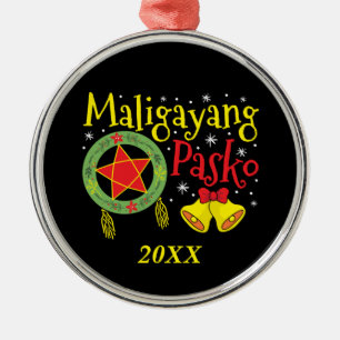 Philippines Filipino Christmas Maligayang Pasko Metal Ornament