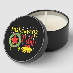 Philippines Filipino Christmas Maligayang Pasko Mini Candle Favors