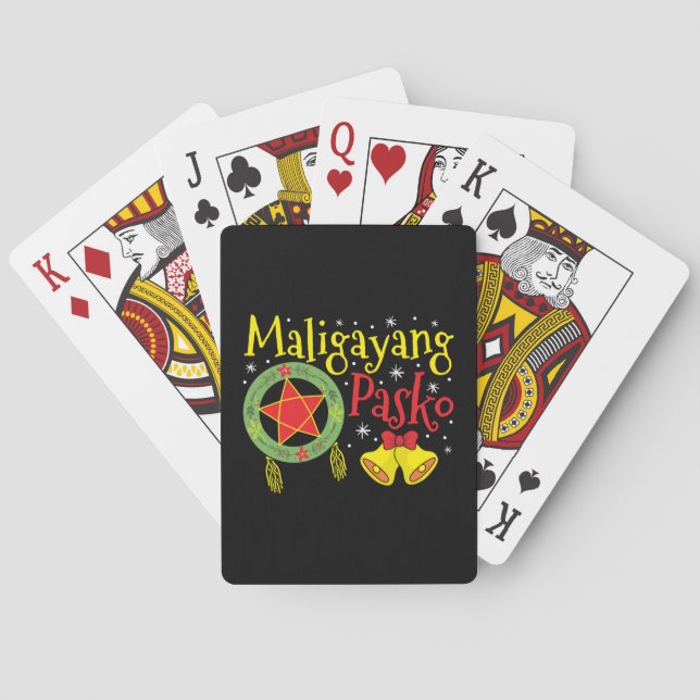 Philippines Filipino Christmas Maligayang Pasko Poker Cards (Back)