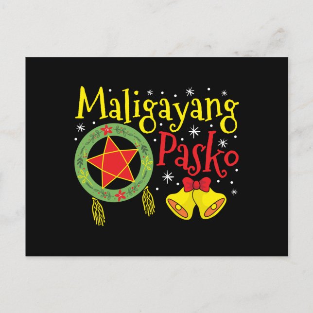 Philippines Filipino Christmas Maligayang Pasko Postcard (Front)