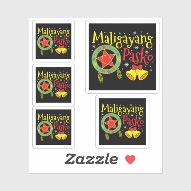 Philippines Filipino Christmas Maligayang Pasko Sticker (Sheet)