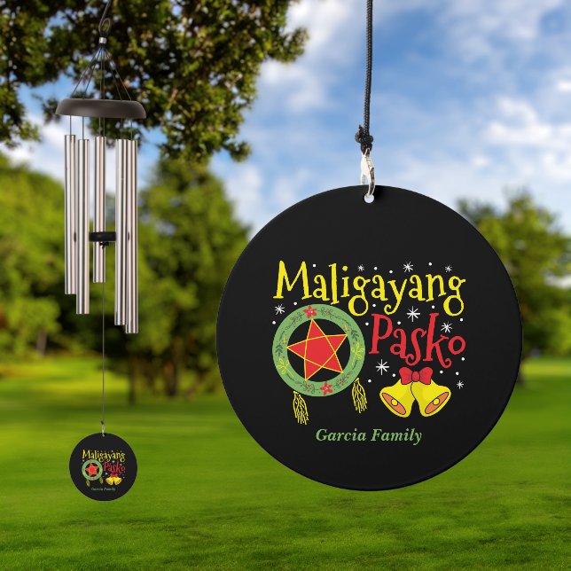Philippines Filipino Christmas Maligayang Pasko Wind Chime (Outdoor)