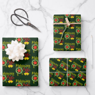 Philippines Filipino Christmas Maligayang Pasko Wrapping Paper Sheets
