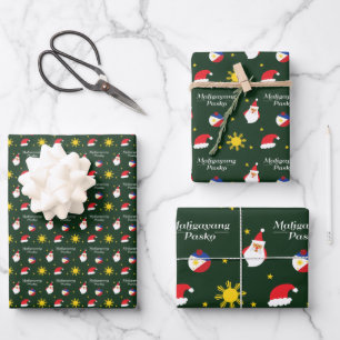 Philippines Filipino Christmas Maligayang Pasko Wrapping Paper Sheets
