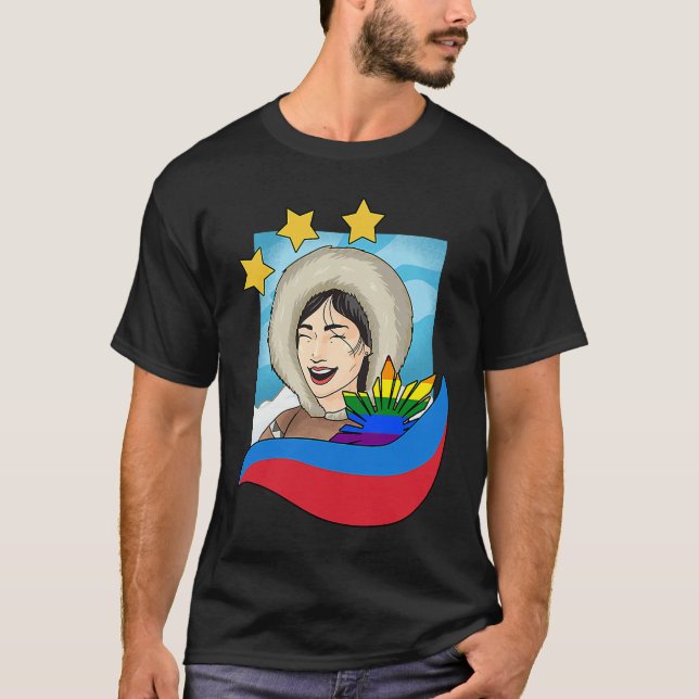 Philippines Filipino Filipina Gay Pride LGBTQ Lesb T-Shirt (Front)