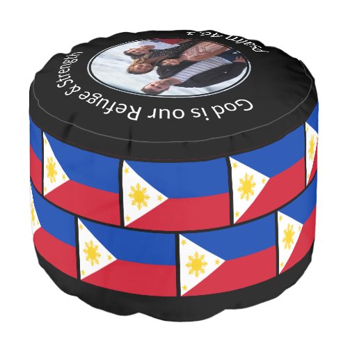 PHILIPPINES Filipino Flag Custom Photo Pouf