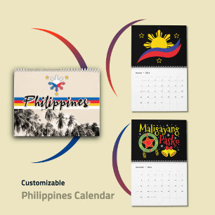 Philippines Filipino Flag National Pride Art 2023 Calendar