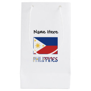 Philippines Filipino Flag Personalized Small Gift Bag