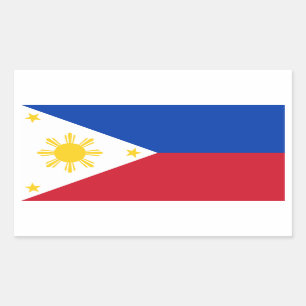 Philippines/Filipino Flag Rectangular Sticker