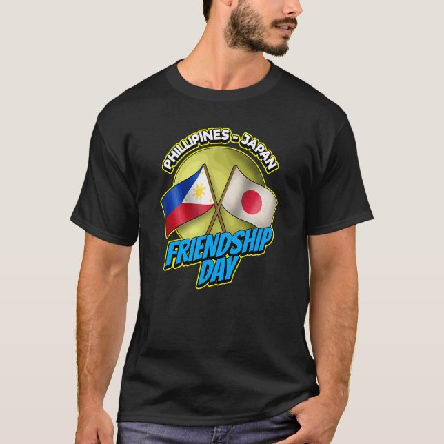 Philippines Filipino Japanese Japan Japino Flag Fr T-Shirt (Front)