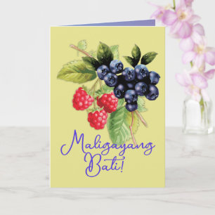 Philippines Filipino Language Maligayang Bati Card