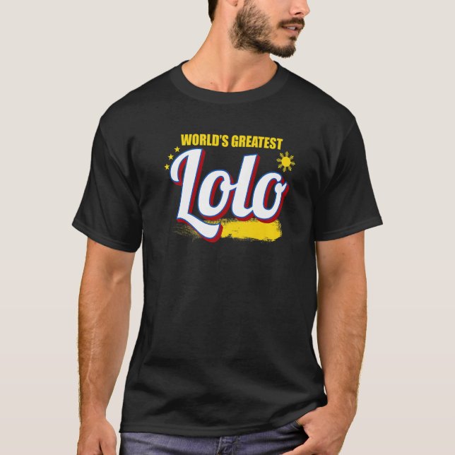 Philippines Filipino Lolo Father Flag Best Dad Uni T-Shirt (Front)