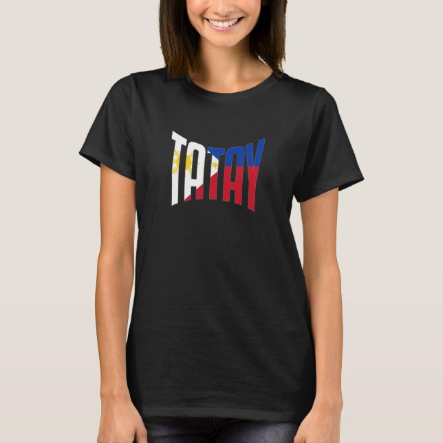 Philippines Filipino Lolo Father Flag Dad Best Tat T-Shirt (Front)