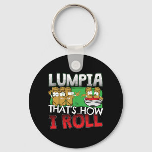 Philippines Filipino Lumpia Food Cartoon Keychain