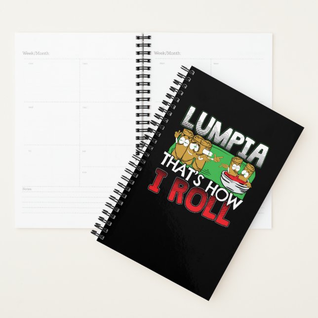 Philippines Filipino Lumpia Food Cartoon Planner (Display)