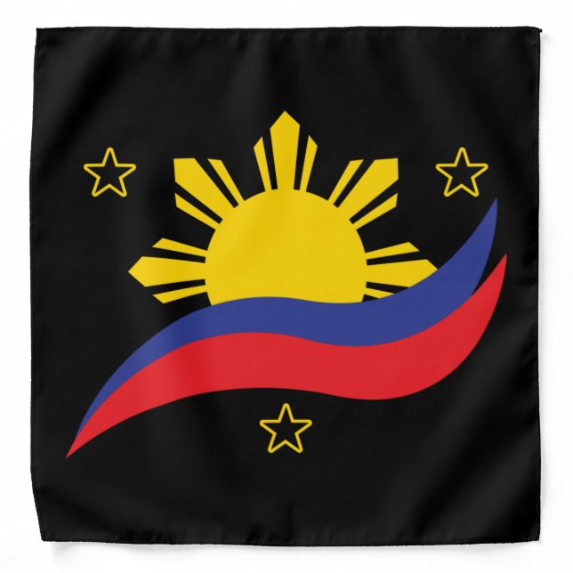 Philippines Filipino Pinoy Flag Bandana (Front)