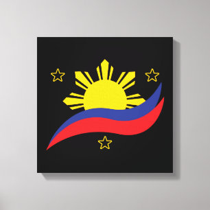Philippines Filipino Pinoy Flag Canvas Print