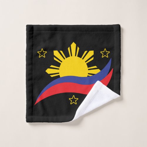Philippines Filipino Pinoy Flag Wash Cloth