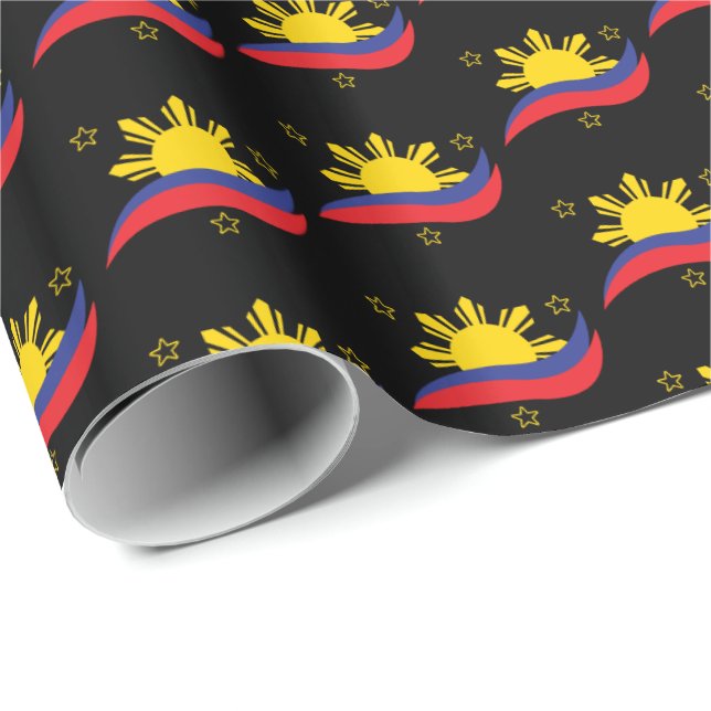 Philippines Filipino Pinoy Flag Wrapping Paper (Roll Corner)