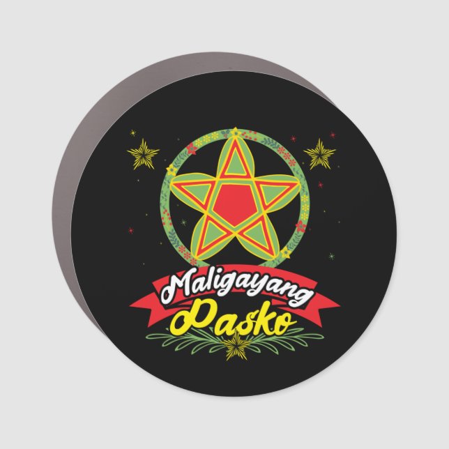 Philippines Filipino Spirit of Christmas Car Magnet (Front)