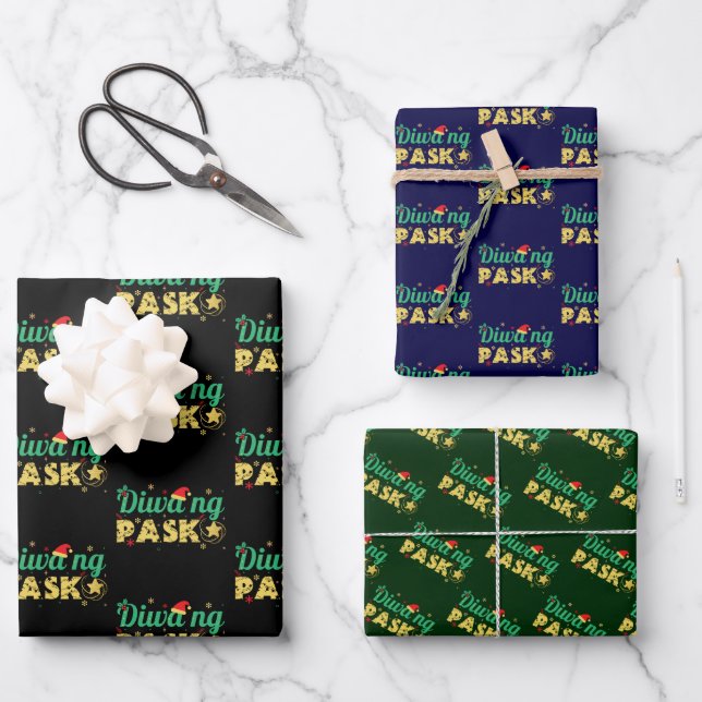 Philippines Filipino Spirit of Christmas Wrapping Paper Sheets (Front)