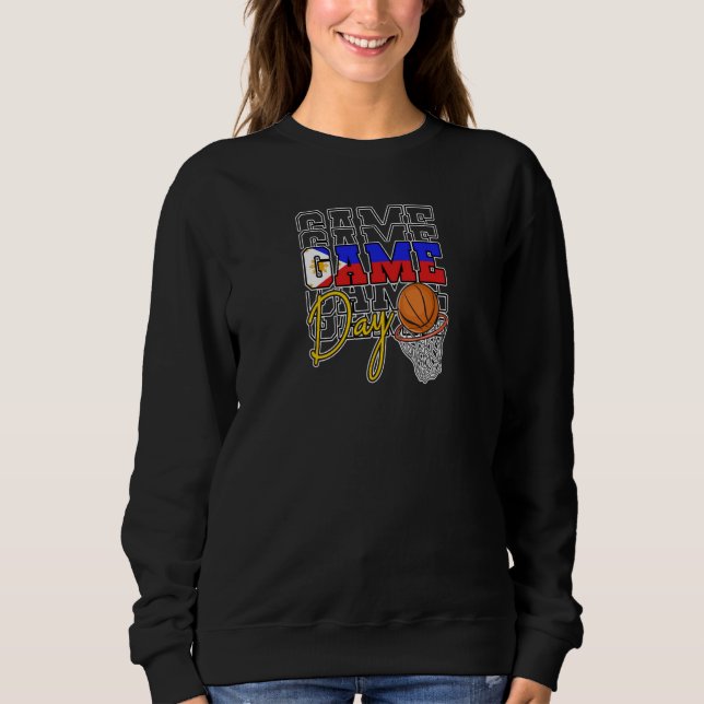 Philippines Filipino Sport Basketball Basket Ball  Sweatshirt (Front)