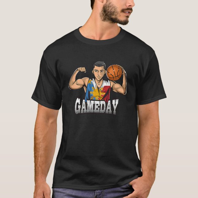 Philippines Filipino Sport Basketball Basket Ball  T-Shirt (Front)