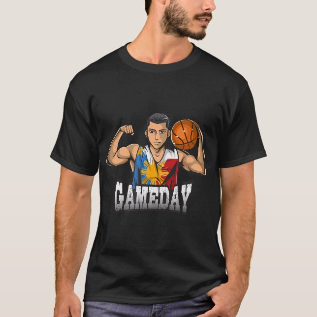 Philippines Filipino Sport Basketball Basket Ball  T-Shirt (Front)