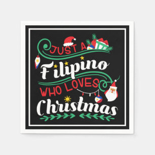 Philippines - Filipino Who Loves Christmas Napkins