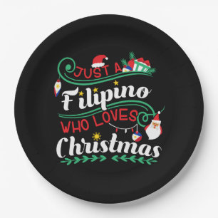 Philippines - Filipino Who Loves Christmas Paper Plates