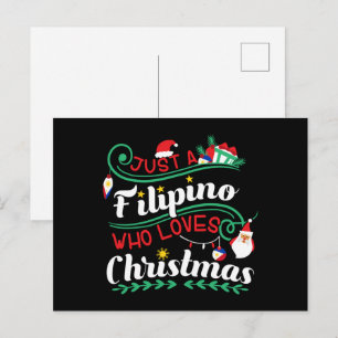 Philippines - Filipino Who Loves Christmas Postcard