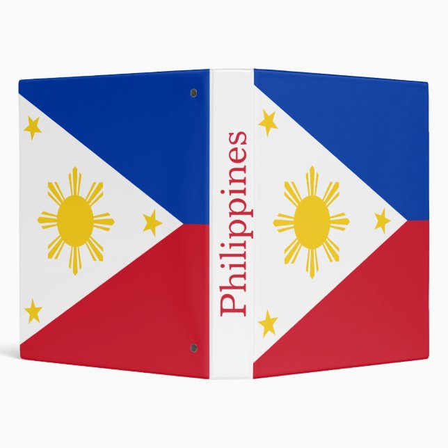 Philippines Flag 3 Ring Binder (Background)