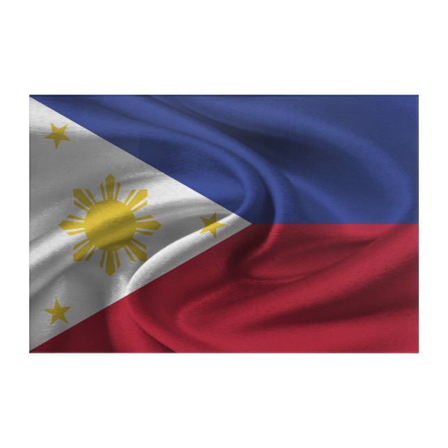 Philippines Flag Acrylic Print (Front)