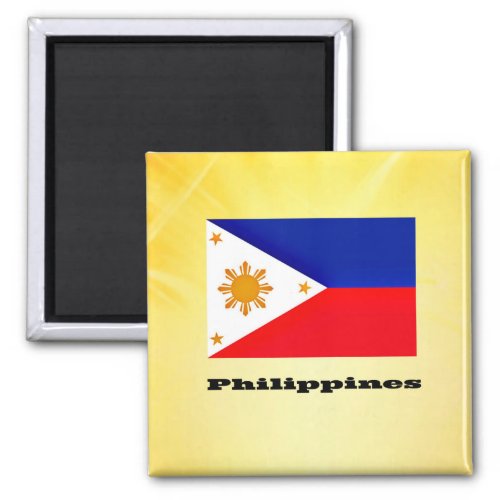Philippines flag and text magnet