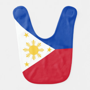 Philippines flag baby bib