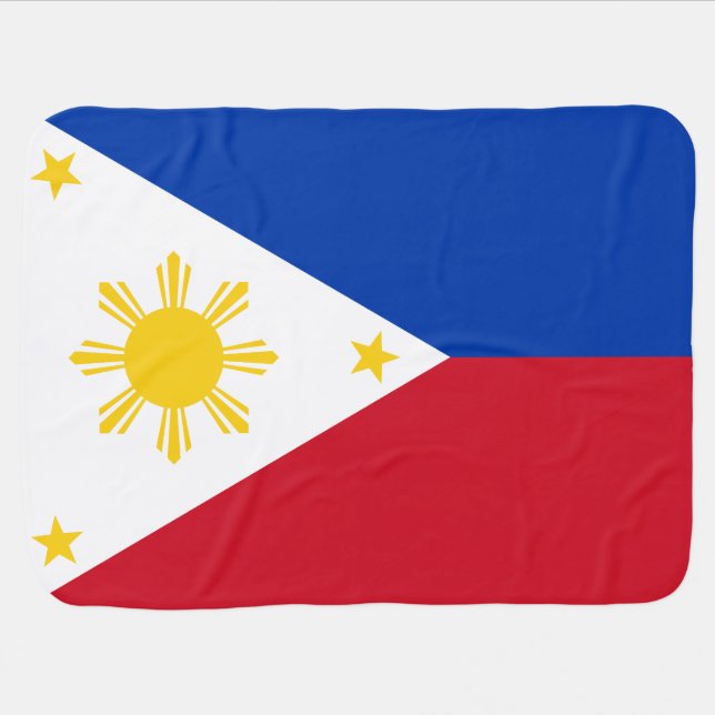 Philippines Flag Baby Blanket (Horizontal)