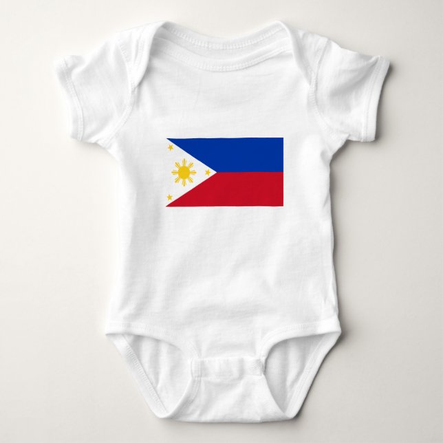 Philippines Flag Baby Bodysuit (Front)